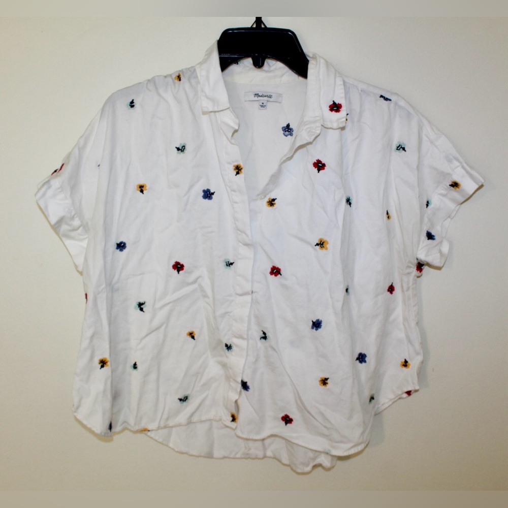 Womens Madewell Flower Blouse Shirt Size Medium
